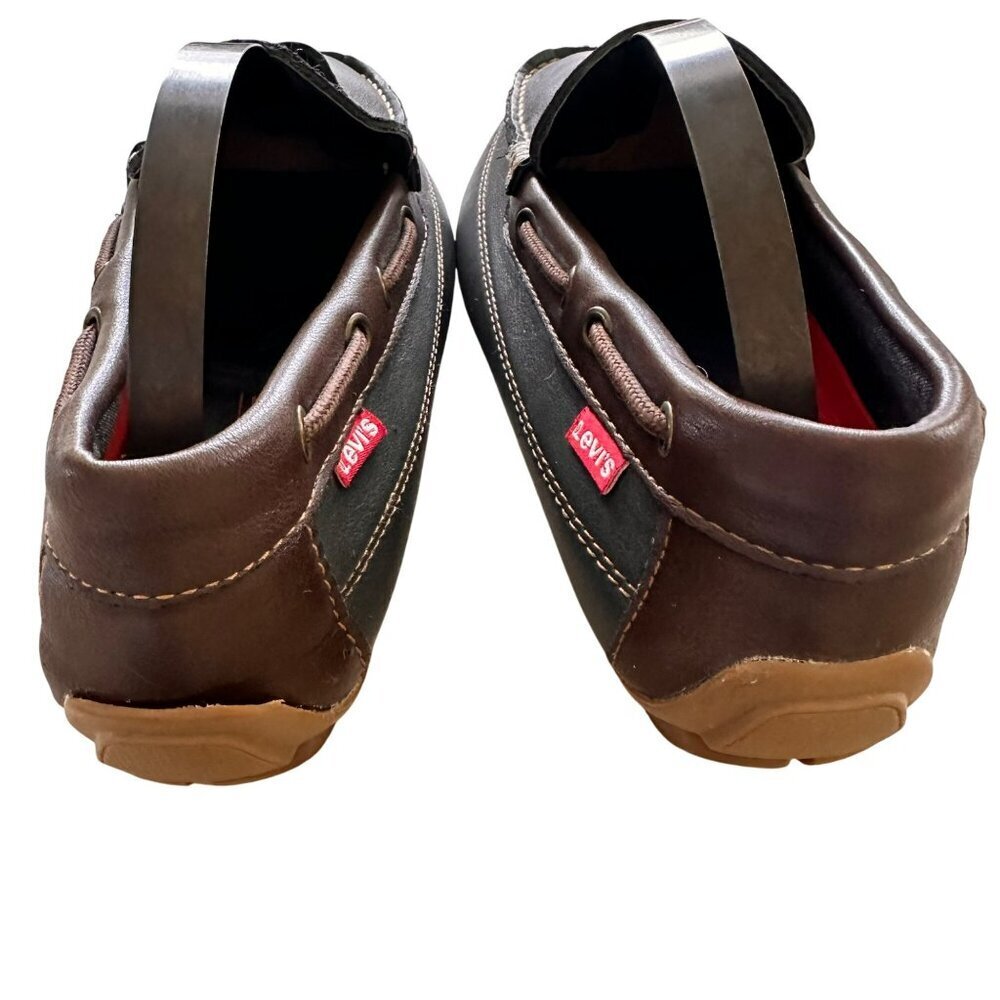 Levi's Comfort Shoes Loafer Boat Shoes Men’s Forest Green Brown Size 9 - Picture 9 of 15